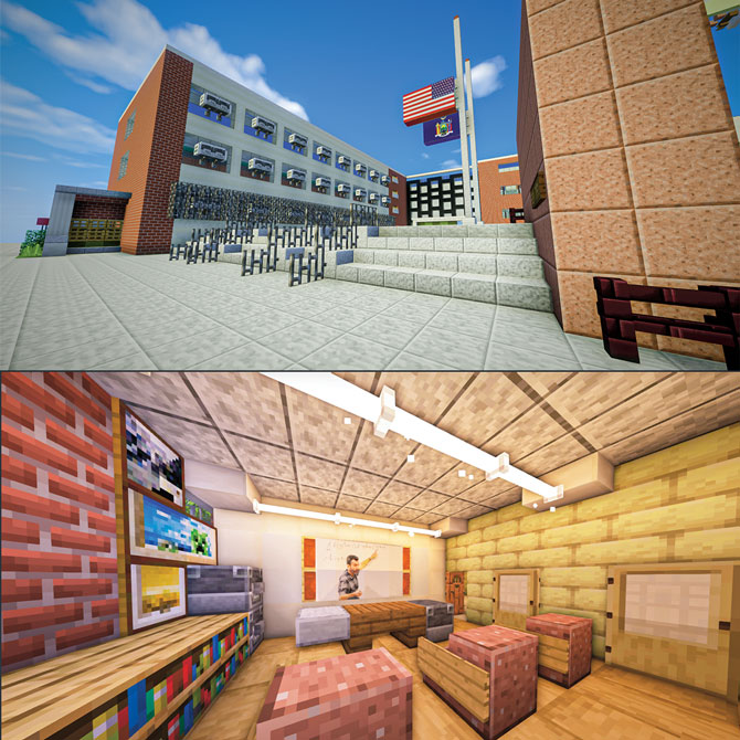 minecraft school building