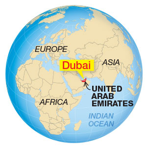 arabian desert location on world map