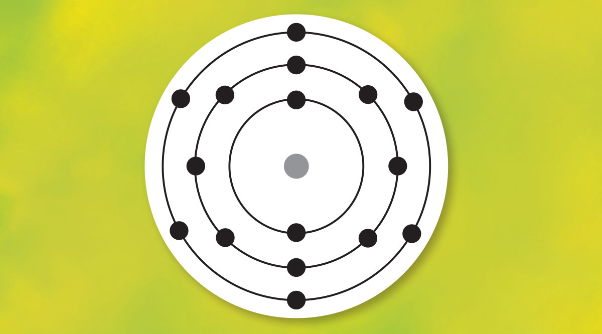 Illustration of chemical molecule Sulfur