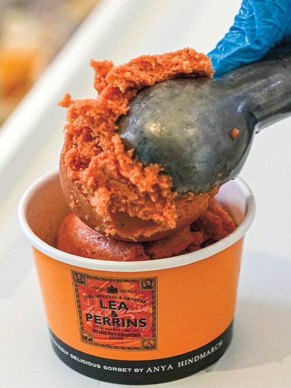 Image of Worcestershire Sauce flavored ice cream